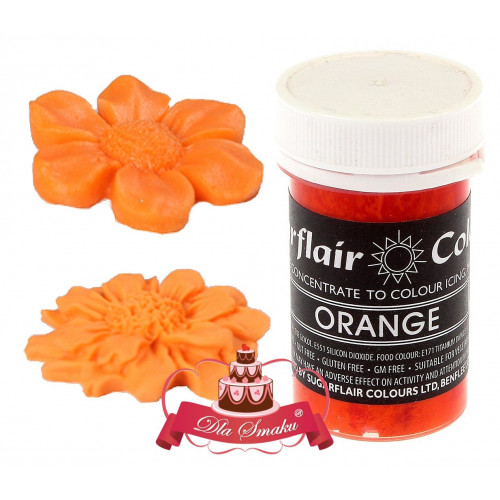 Sugarflair Barwnik w paście jadalny do barwienia kremu masy Pomarańczowy A302