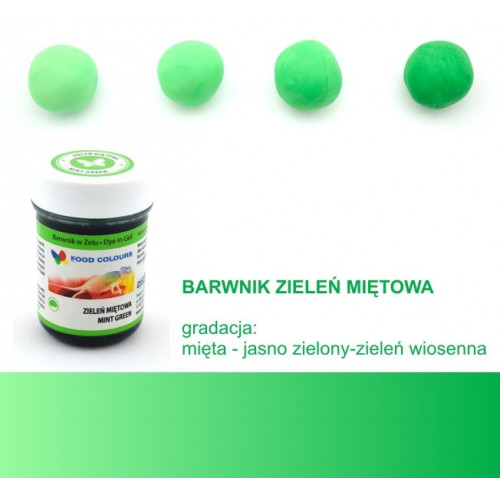 Food Colours Barwnik W Żelu Zieleń Miętowa 35g WSG-052