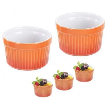 Kokilki miseczki ceramiczne Pomarańczowe do zapiekania  2szt 111522