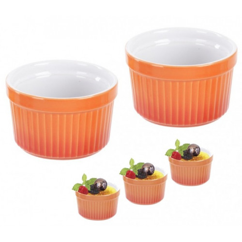 Kokilki miseczki ceramiczne Pomarańczowe do zapiekania  2szt 111522