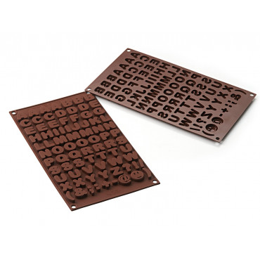Silikomart forma silikonowa czekoladowe literki znaki SF169
