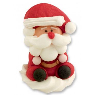 Mikołaj siedzący 3D dekoracja cukrowa 1 sztuka