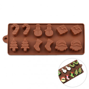Foremka silikonowa do czekoladek pralinek Wesołych Świąt 6043
