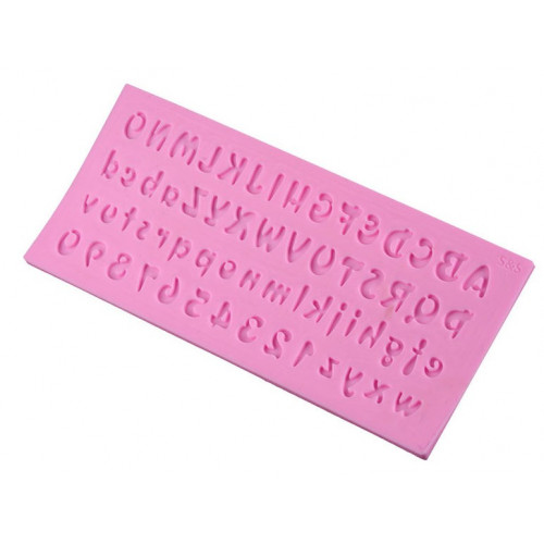 Alfabet silikonowy do masy cukrowej literki cyferki biscuit