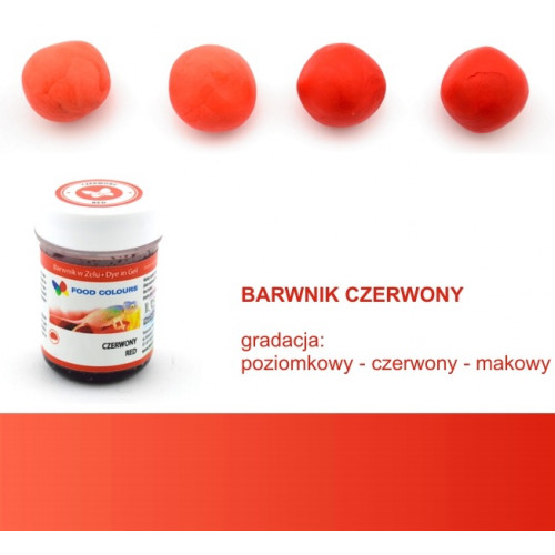 Food Colours Barwnik w żelu Czerwony 35g WSG-024