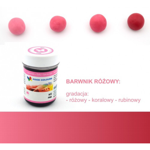 Food Colours Barwnik W Żelu Różowy 35g