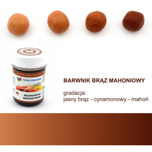 Food Colours Barwnik W Żelu Brąz Mahoniowy 35g WSG-072