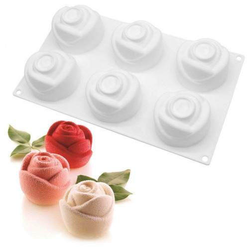Forma silikonowa do pieczenia ciastek Róże Różyczki 3D