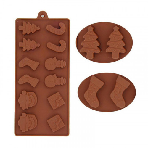 Foremka silikonowa do czekoladek pralinek Wesołych Świąt 6043