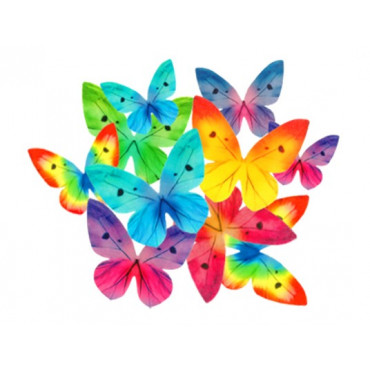 Motyle waflowe 3D MIX KOLOR 10 szt