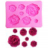 Forma silikonowa do dekoracji z masy cukrowej róże 7 gniazd 9259