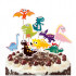 Toppery na tort urodzinowy Dinozaury 9 sztuk