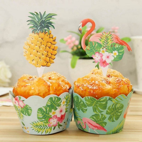 Nakładki owijki do babeczek z pikami flaming 24 sztuki sweet baking
