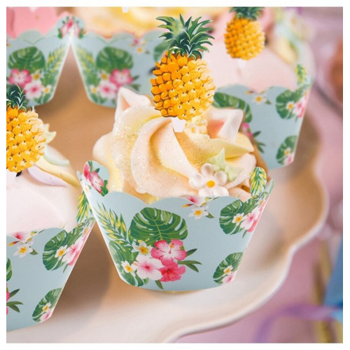 Nakładki owijki do babeczek z pikami flaming 24 sztuki sweet baking