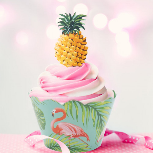 Nakładki owijki do babeczek z pikami flaming 24 sztuki sweet baking