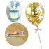 Balon z confetti na tort ZŁOTY topper Sweet Baking
