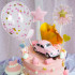 Balon z confetti na tort RÓŻOWY topper Sweet Baking