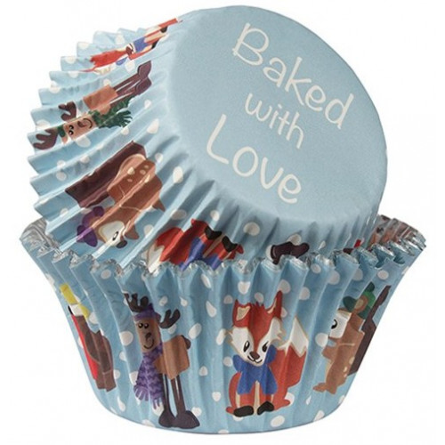 Baked with love papilotki do babeczek zimowe zabawy