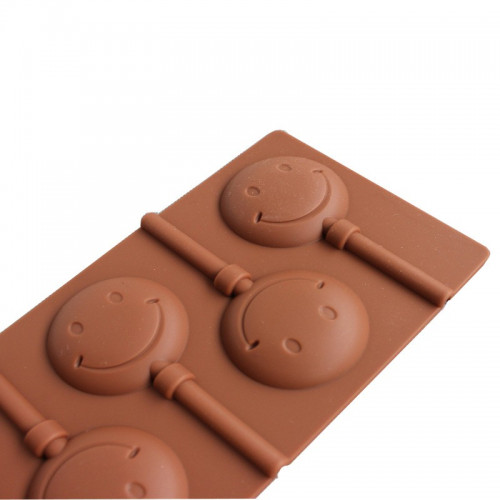 Forma silikonowa do lizaków czekoladowych buźki smiley emotek B2163
