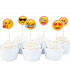 Toppery pikery do babeczek Buźki Emotikonki 24szt Sweet Baking 7349