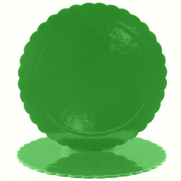 Azucren Podkład pod tort okrągły lakierowany Zielony śr. 30cm gruby