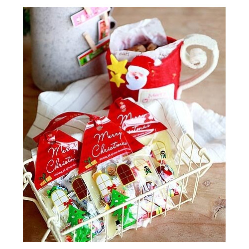 Torebki Domki Na Słodycze Ciastka Merry Christmas 20szt 7516