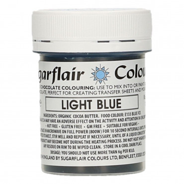 Sugarflair Barwnik do czekolady Light Blue Jasny Niebieski C306
