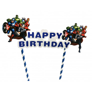 Topper tort urodzinowy HAPPY BIRTHDAY AVENGERS