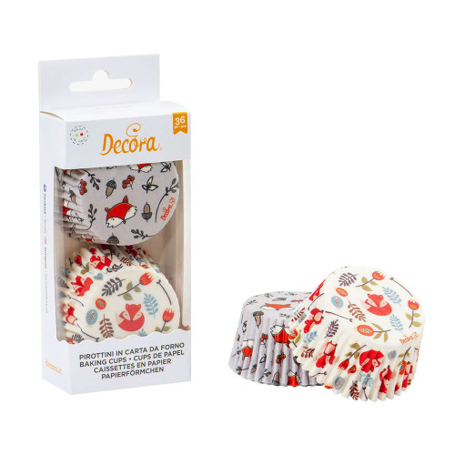 Decora Papilotki do pieczenia babeczek LIS 50x32 36szt 831