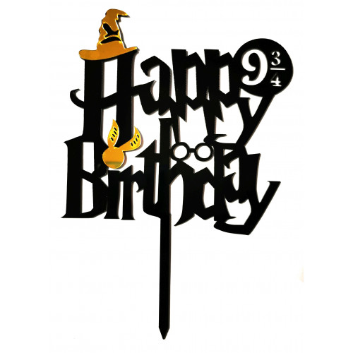 Topper akrylowy na tort urodzinowy Harry Potter 2590