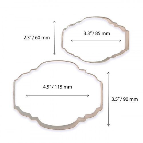 PME Foremki do ciastek masy plakietki etykietki 2szt styl 2