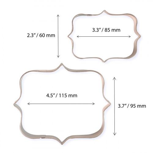 PME Foremki do ciastek masy plakietki etykietki 2szt styl 1