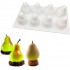 Forma silikonowa do ciastek Gruszka 3D 8 gniazd 8326