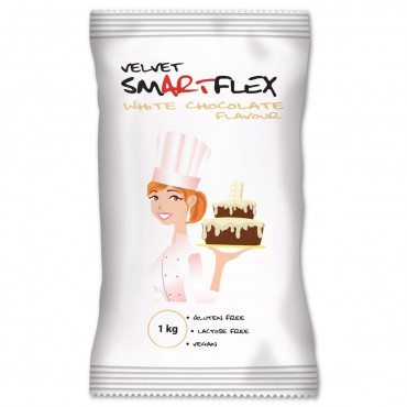 Smartflex masa cukrowa lukier plastyczny biała czekolada 1kg SMF018