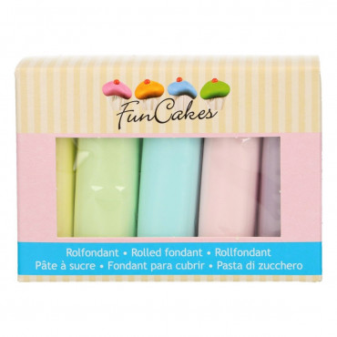 Fun Cakes Masa cukrowa lukier plastyczny 5 kolorów 5x100g PASTEL F20355