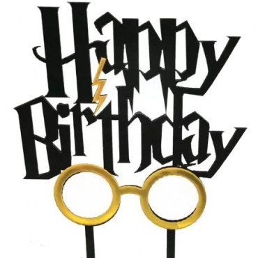 Topper akrylowy Happy Birthday Harry Potter 7999