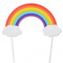 Topper ozdoba na tort Tęcza Rainbow papierowa 7260