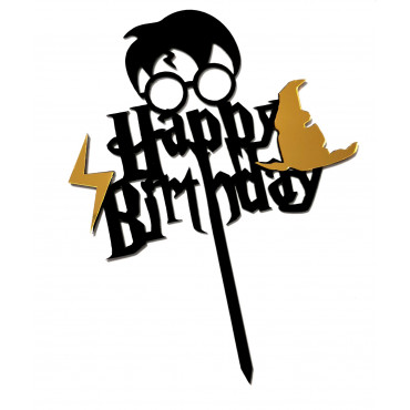 Topper akrylowy na tort urodzinowy Harry Potter 6520
