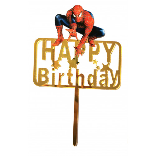 Topper akrylowy na tort urodzinowy Spider Man 6530