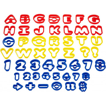 Wilton Zestaw foremek Alfabet Litery Cyfry Znaki 50szt 2304-1050