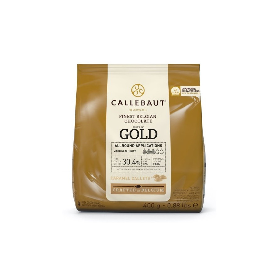 Czekolada GOLD dropsy czekoladowe Callebaut 400g
