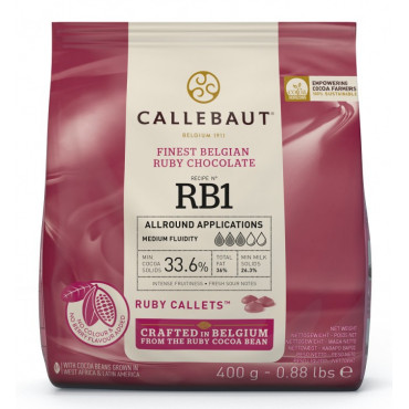 Czekolada Rubinowa Ruby dropsy czekoladowe Callebaut 400g