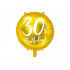 Balon foliowy złoty okrągły "30th" 45cm PD