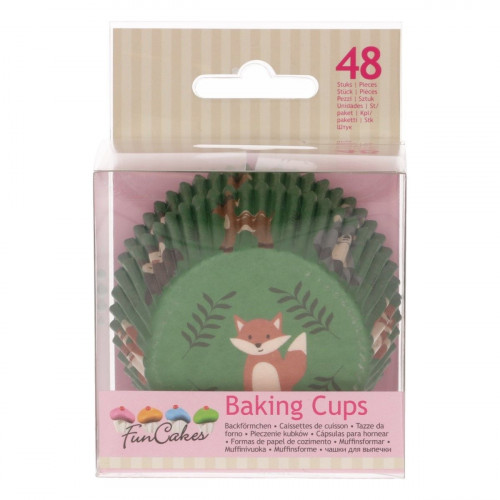 Fun Cakes Papilotki do babeczek LEŚNE ZWIERZĄTKA 48szt F84175