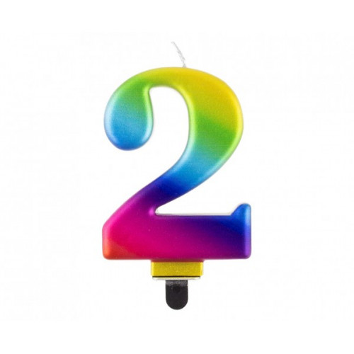 Świeczka urodzinowa GALAXY liczba "2" 8cm