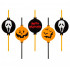 Słomki plastikowe Halloween z dekoracjami 5szt