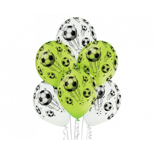 Balony urodzinowe "PIŁKA NOŻNA" 6szt BRN 5000258