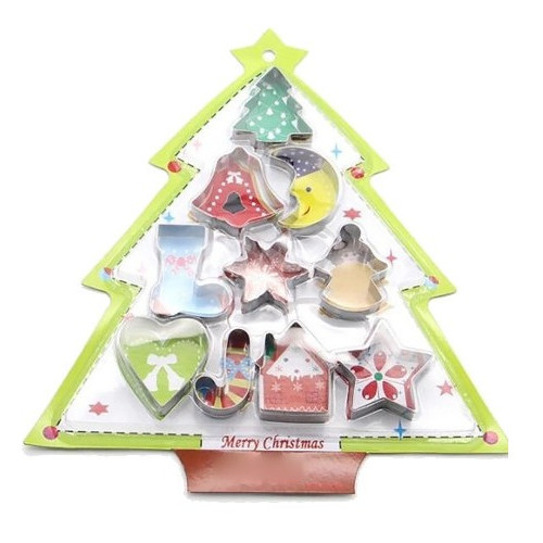 Foremki do pierników ciastek MINI Merry Christmas 10szt MB-14127