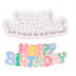 Forma silikonowa do dekoracji z masy cukrowej HAPPY BIRTHDAY 9277