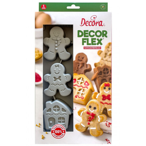Decora Forma silikonowa do ciastek CIASTKOWE ŚWIĘTA 6 gniazd 9260403